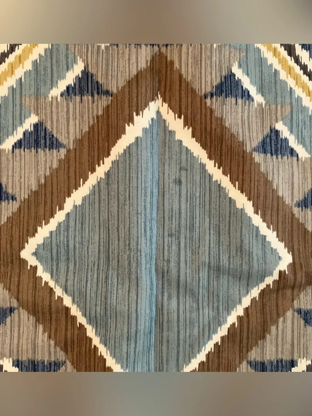 VTG The Company Store King Duvet Cover Shams Southwest Blue Aztec Geometric